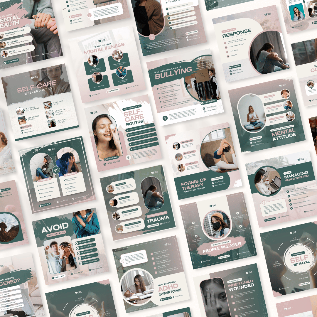 Mental Health Bundle - Social Media Templates