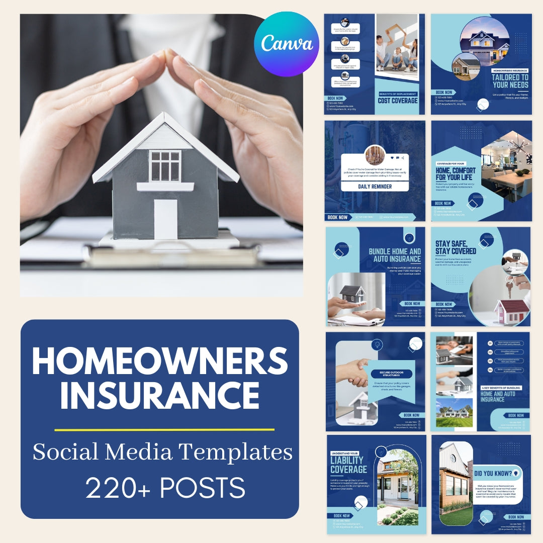 220 Homeowners Insurance Canva Templates