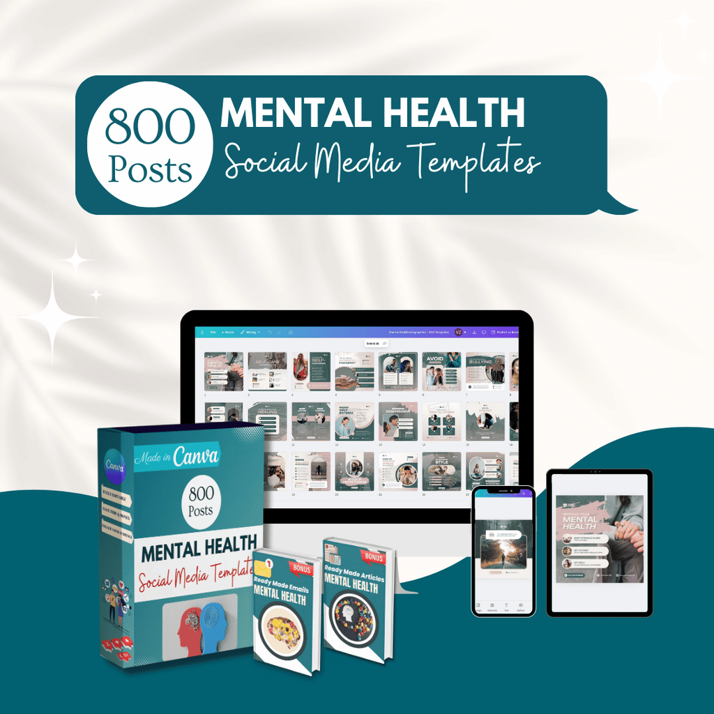 Mental Health Canva Templates – Viralcontent.design