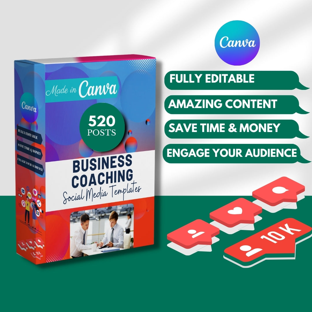 520 Business Coaching Posts - Social Media Templates