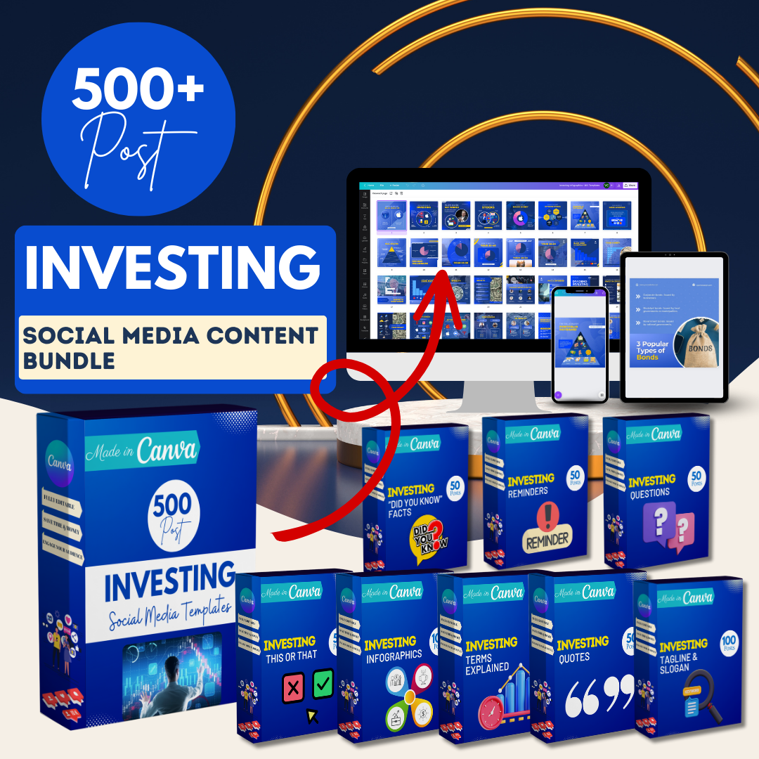 500 Investing Posts -  Social Media Templates