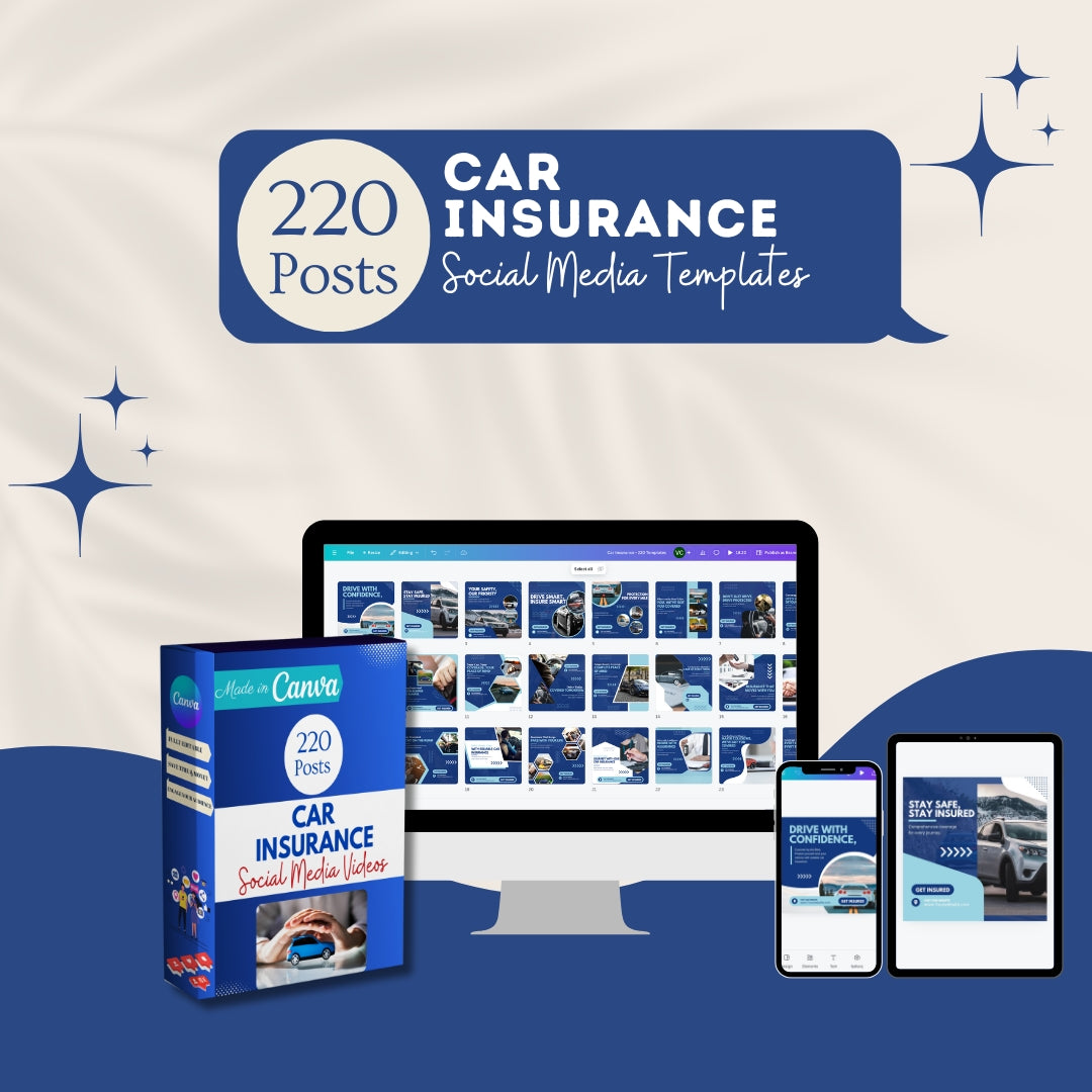 220 Car Insurance Canva Templates