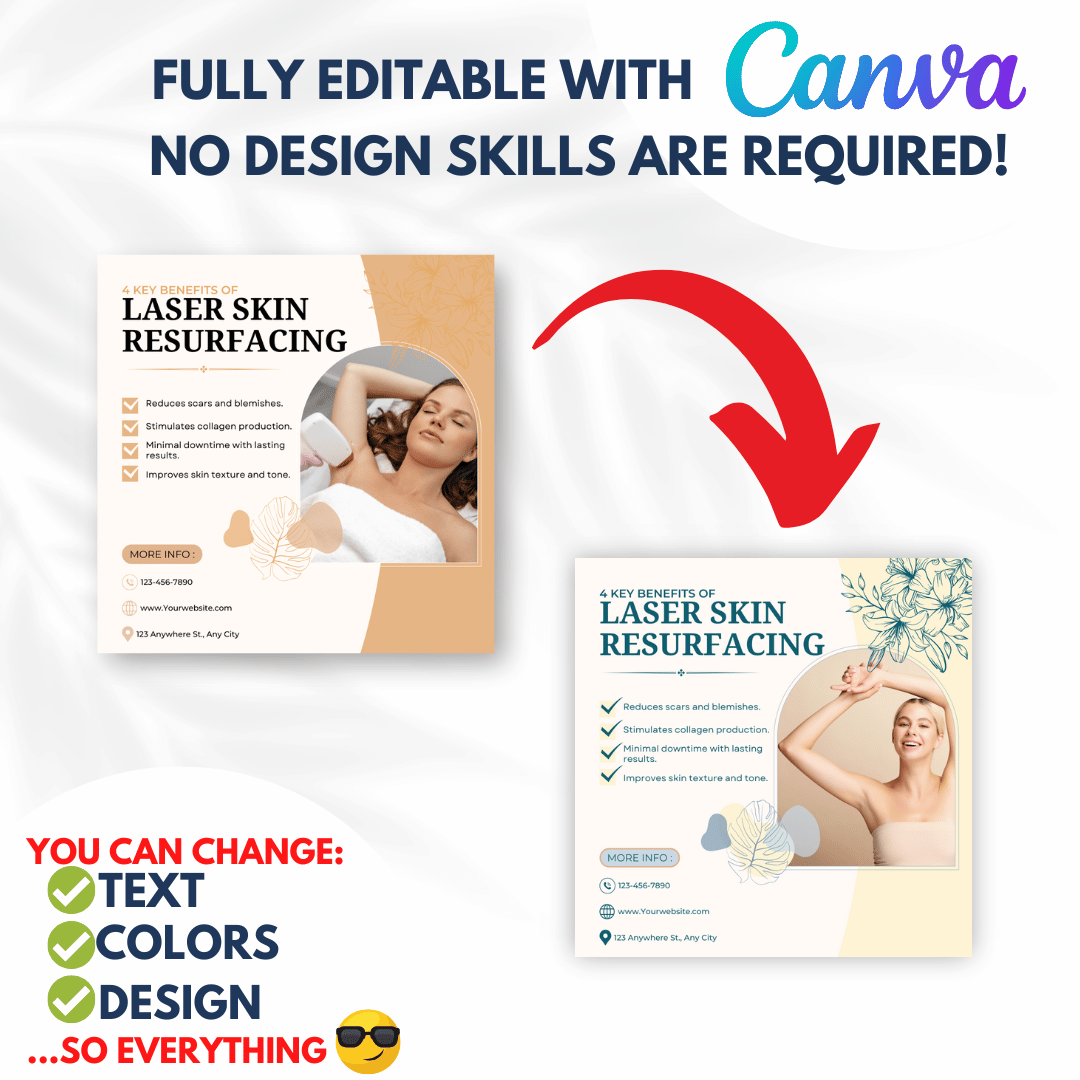 270 Plastic Surgery & Aesthetic Treatments Posts - Canva Templates