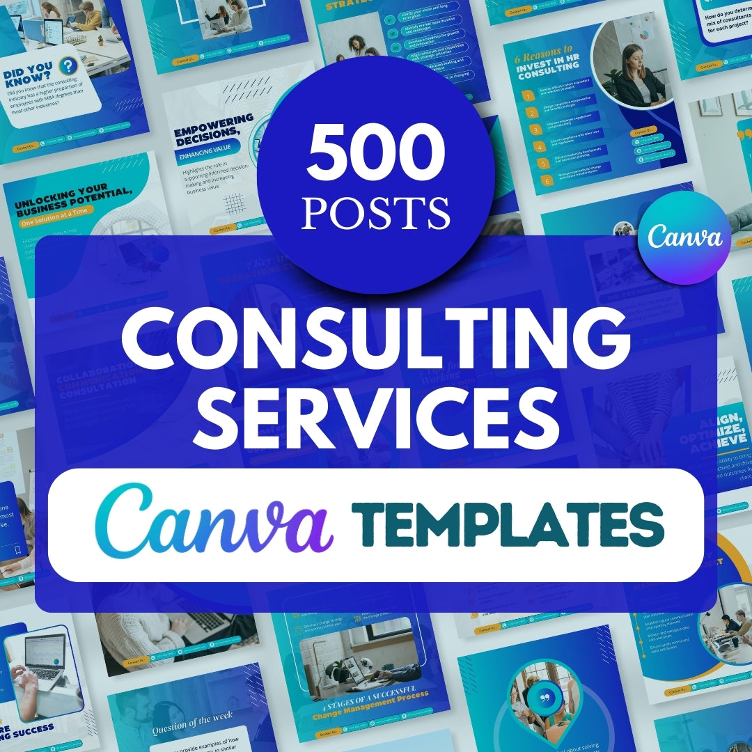 500 Consulting Services Posts - Social Media Templates