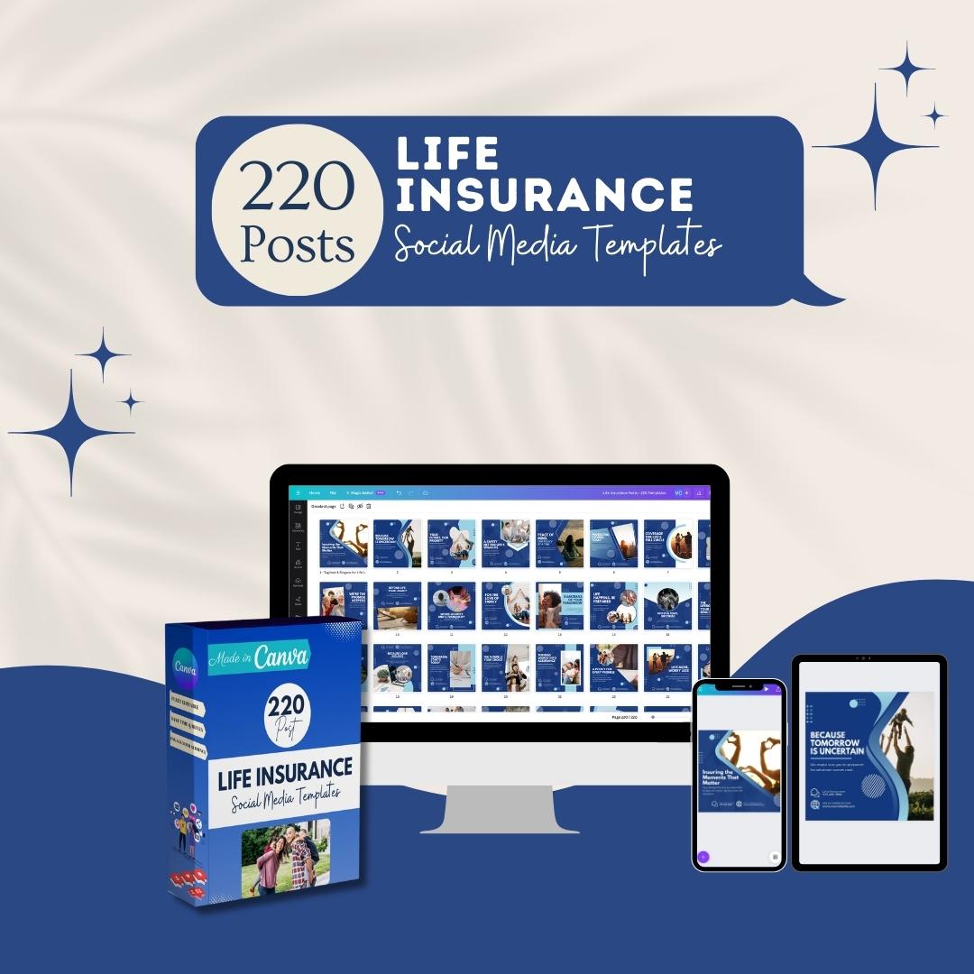220 Life Insurance Posts - Social Media Templates – Viralcontent.design