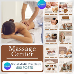 500 Massage Center  - Social Media Canva Templates