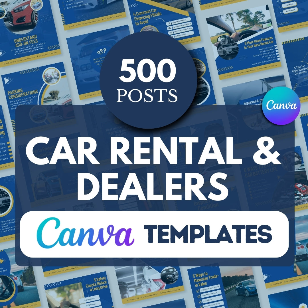 Dealears Posts 500 Car Rentals & Dealers Posts - Social Media Templates – Viralcontent ...
