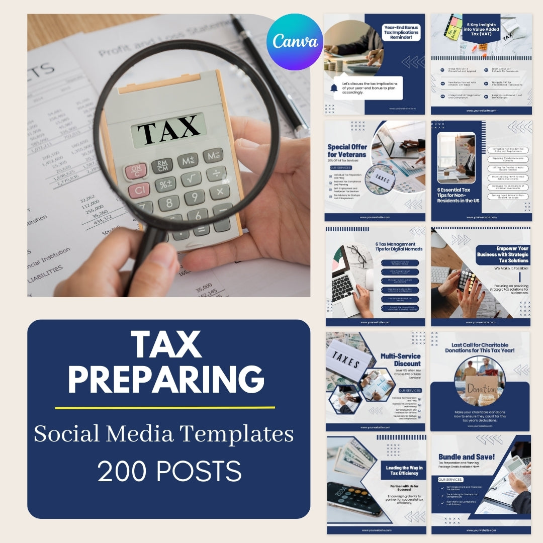 200 Tax Preparing - Social Media Templates