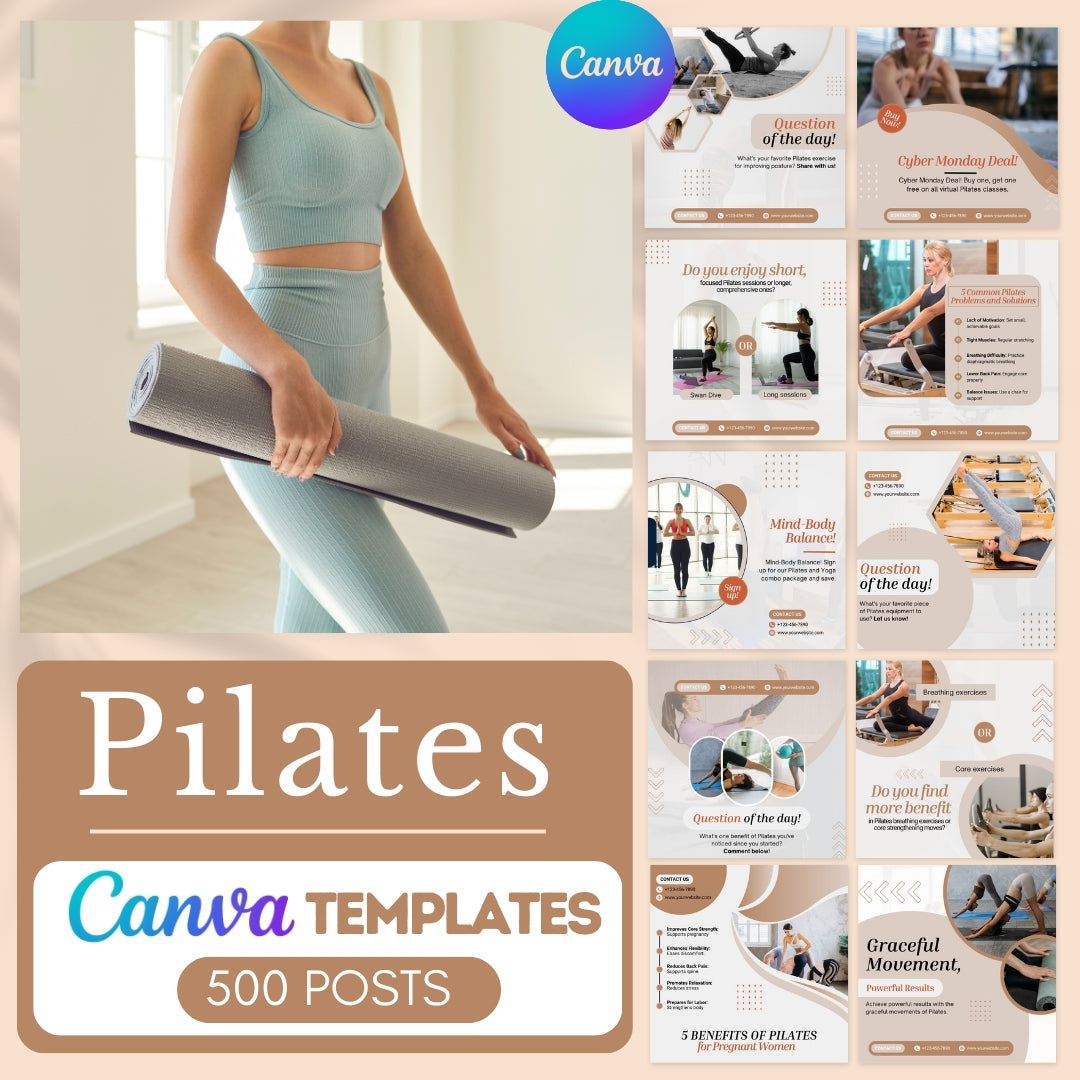 500 Pilates Post - Social Media Templates