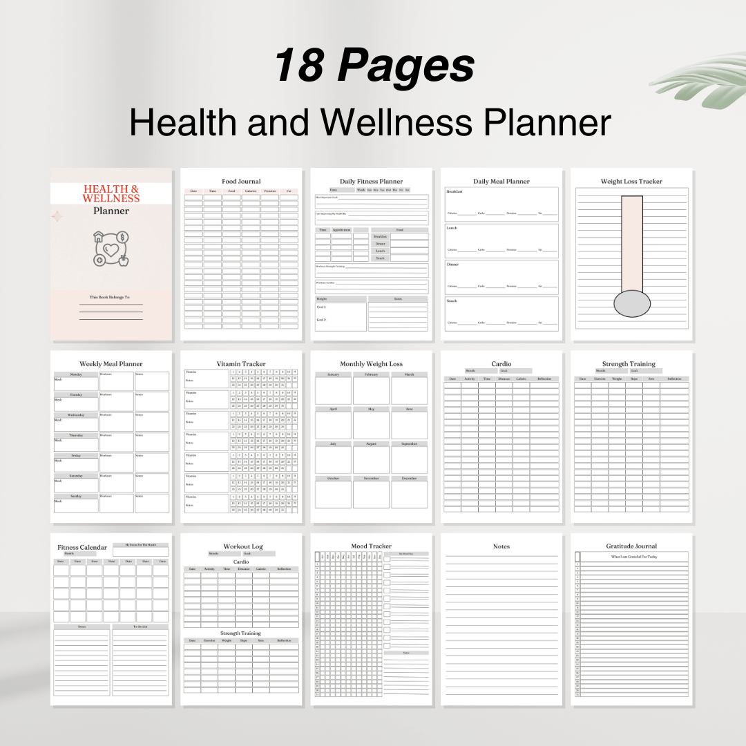 Health & Wellness Bundle: Journals and Planners