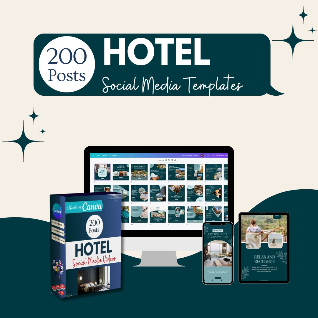 200 Hotel Canva Templates