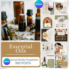 300 Essential Oils Posts -  Social Media Templates