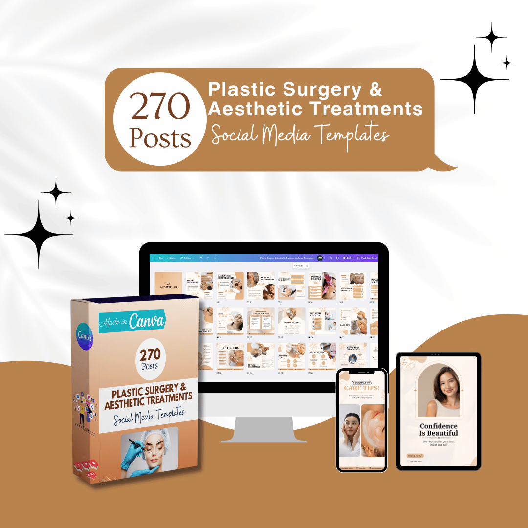 270 Plastic Surgery & Aesthetic Treatments Posts - Canva Templates