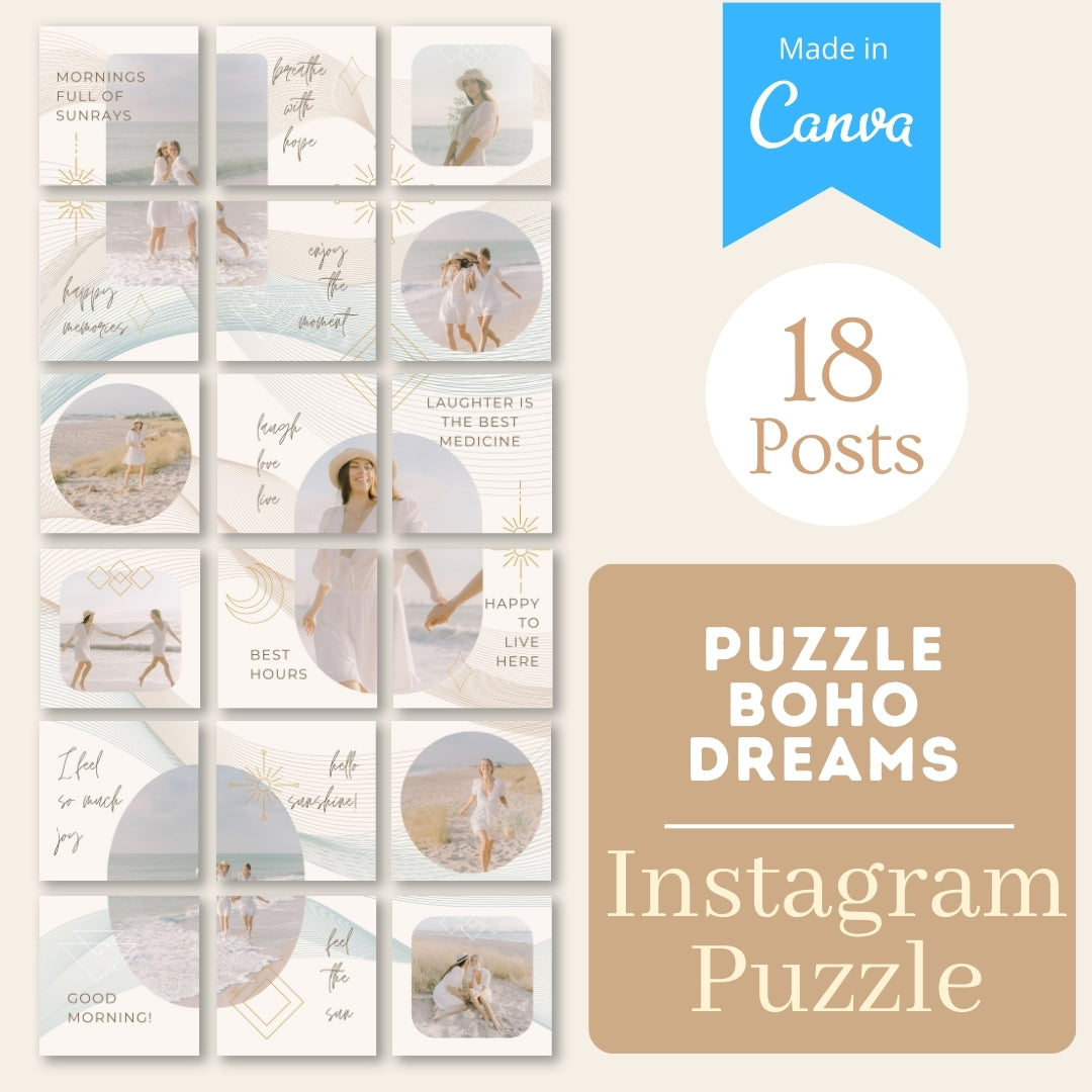 Puzzle Boho Dreams - Canva Templates