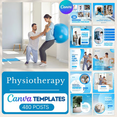 480 Physiotherapy Posts - Social Media Canva Templates