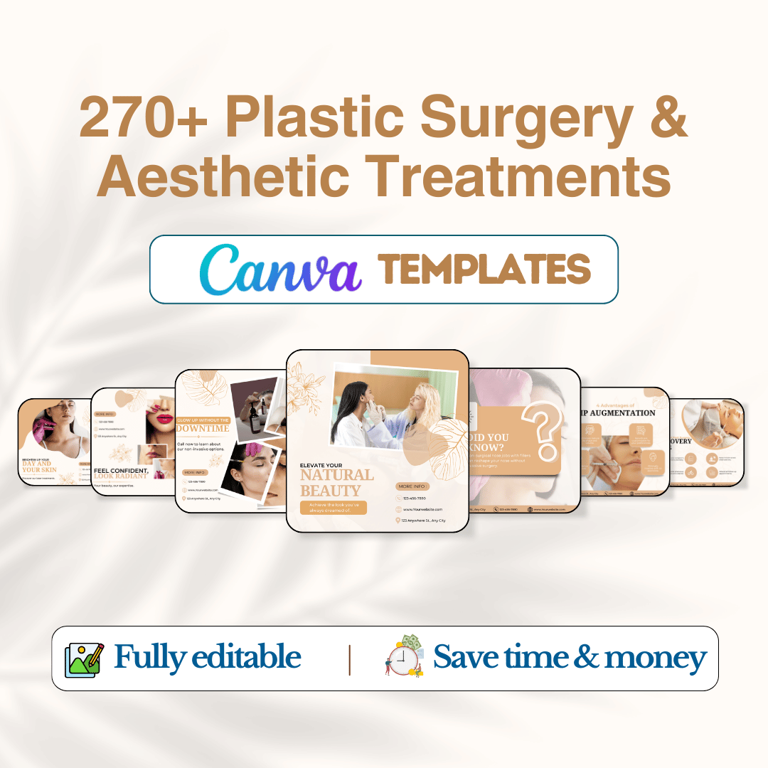 270 Plastic Surgery & Aesthetic Treatments Posts - Canva Templates