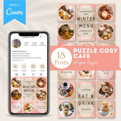 Puzzle Cosy Cafe - Canva Templates