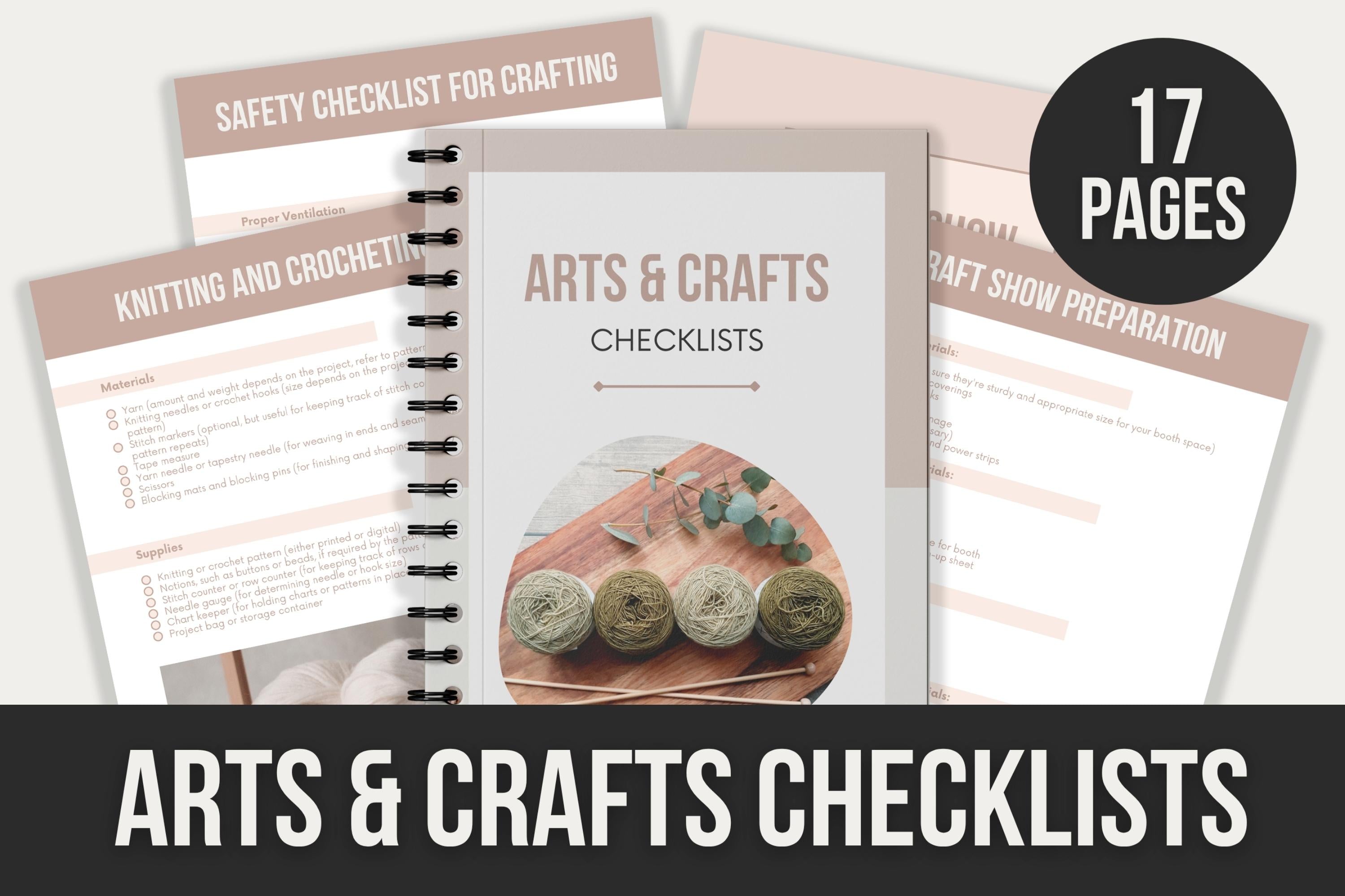 Arts and Crafts Checklists - 17 Pages