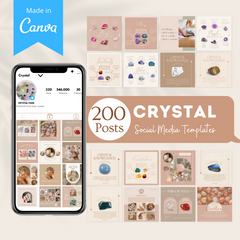 200 Crystal Posts - Social Media Canva Templates