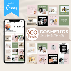 300 Cosmetics Posts -  Social Media Templates