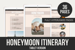 Honeymoon Itinerary Template - 36 Pages