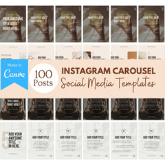 Instagram Carousel Templates - 100 Posts / 15 Carousels