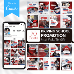 70 Driving School Promotion Canva Templates