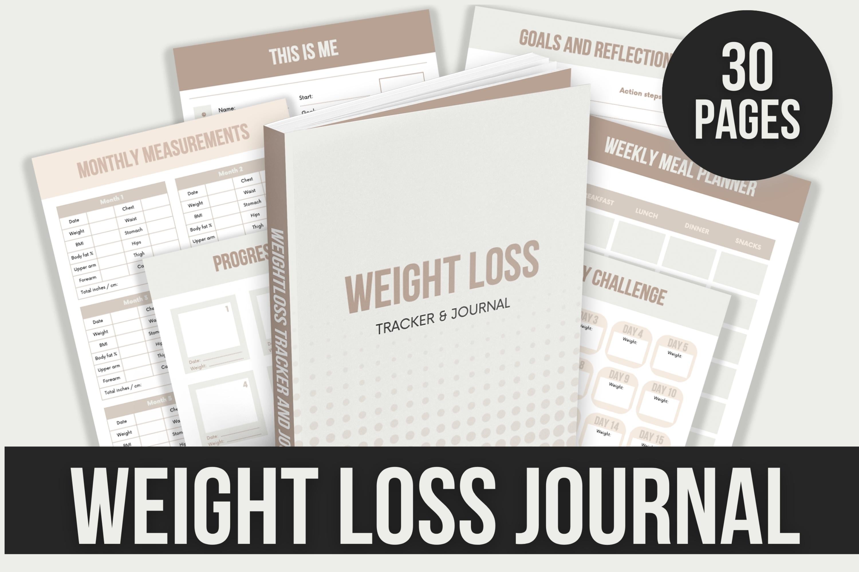 Weight Loss Journal - 30 Pages