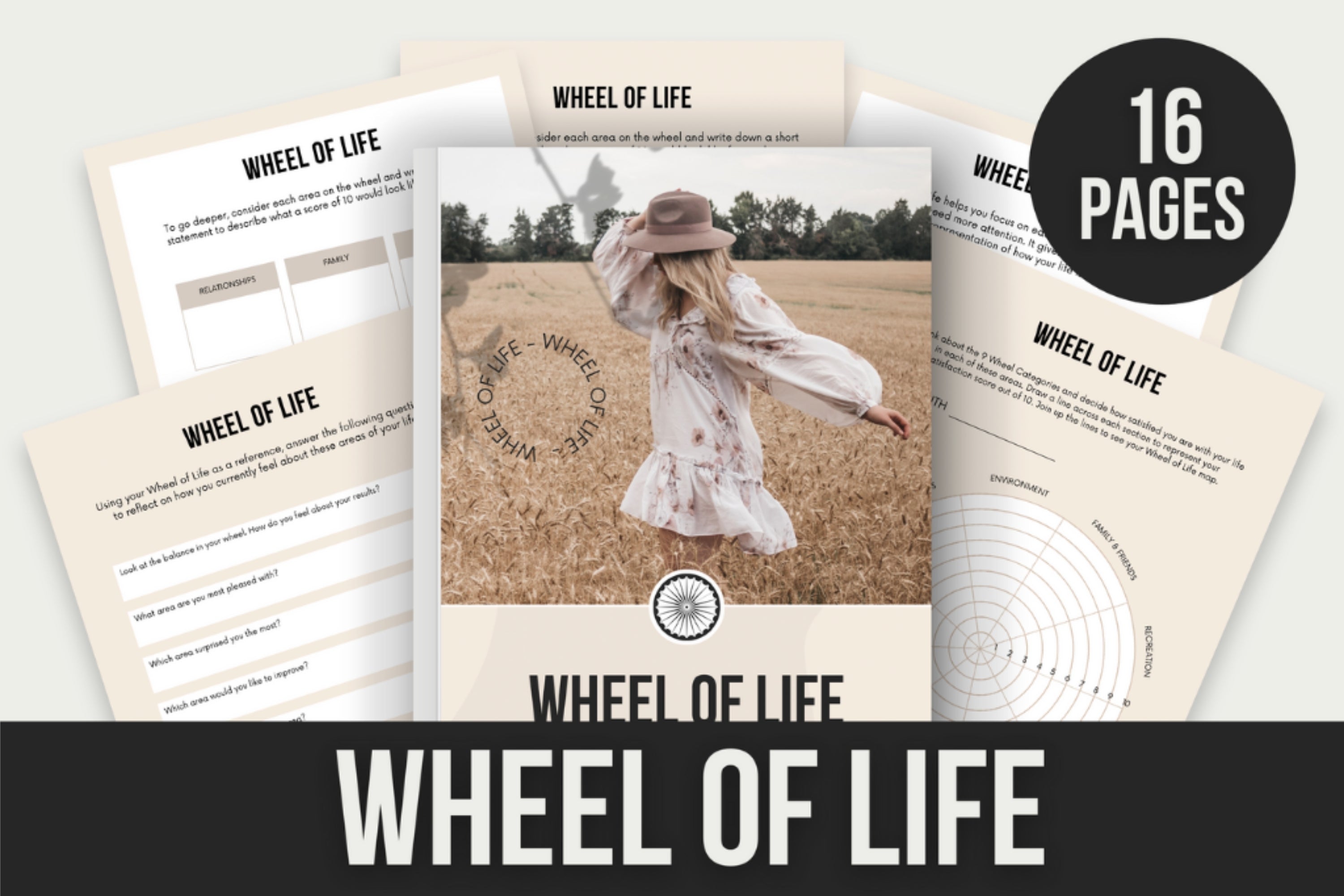 Wheel Of Life Workbook - 16 Pages