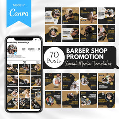 70 Barber Shop Promotion Canva Templates