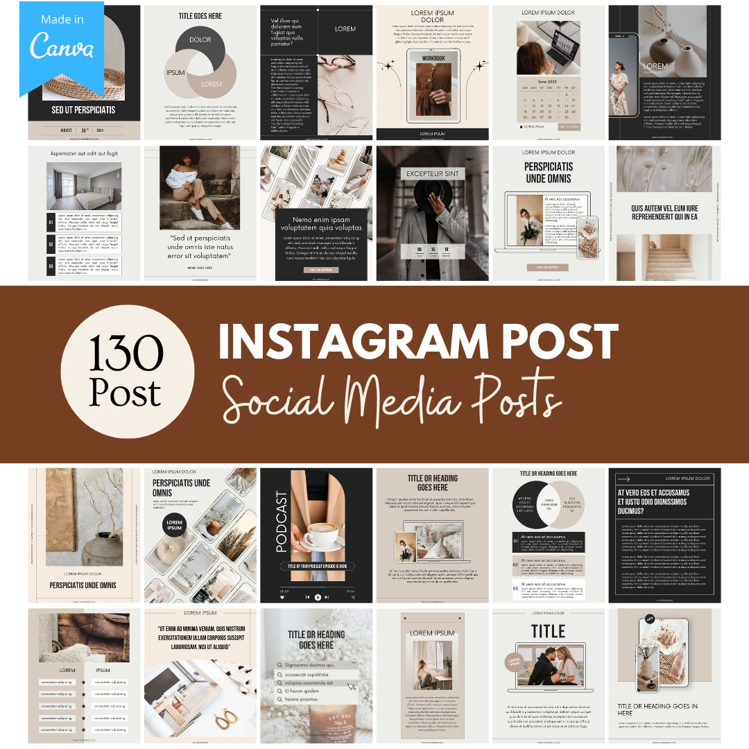 130 Instagram Post Canva Templates