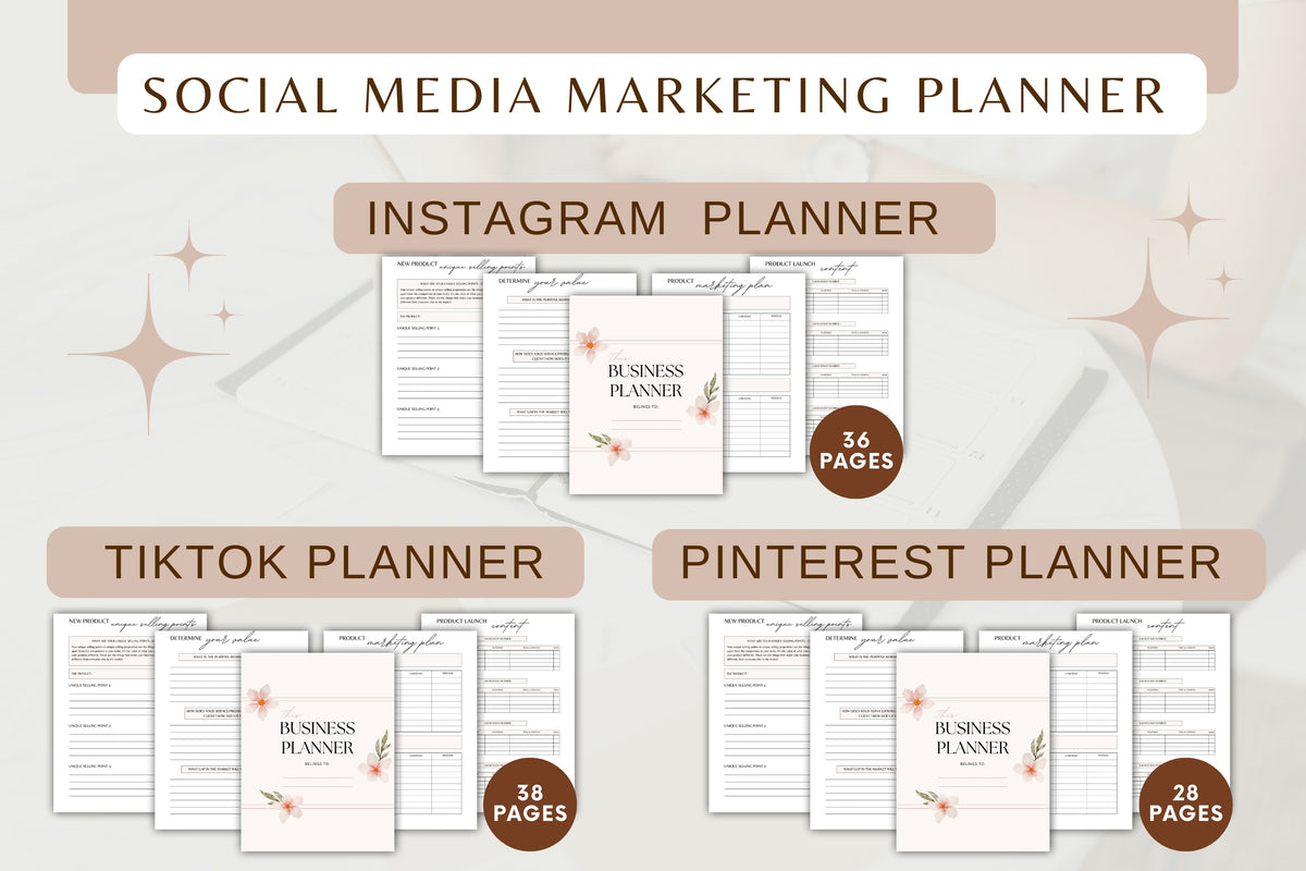 Social Media Marketing Planner Bundle