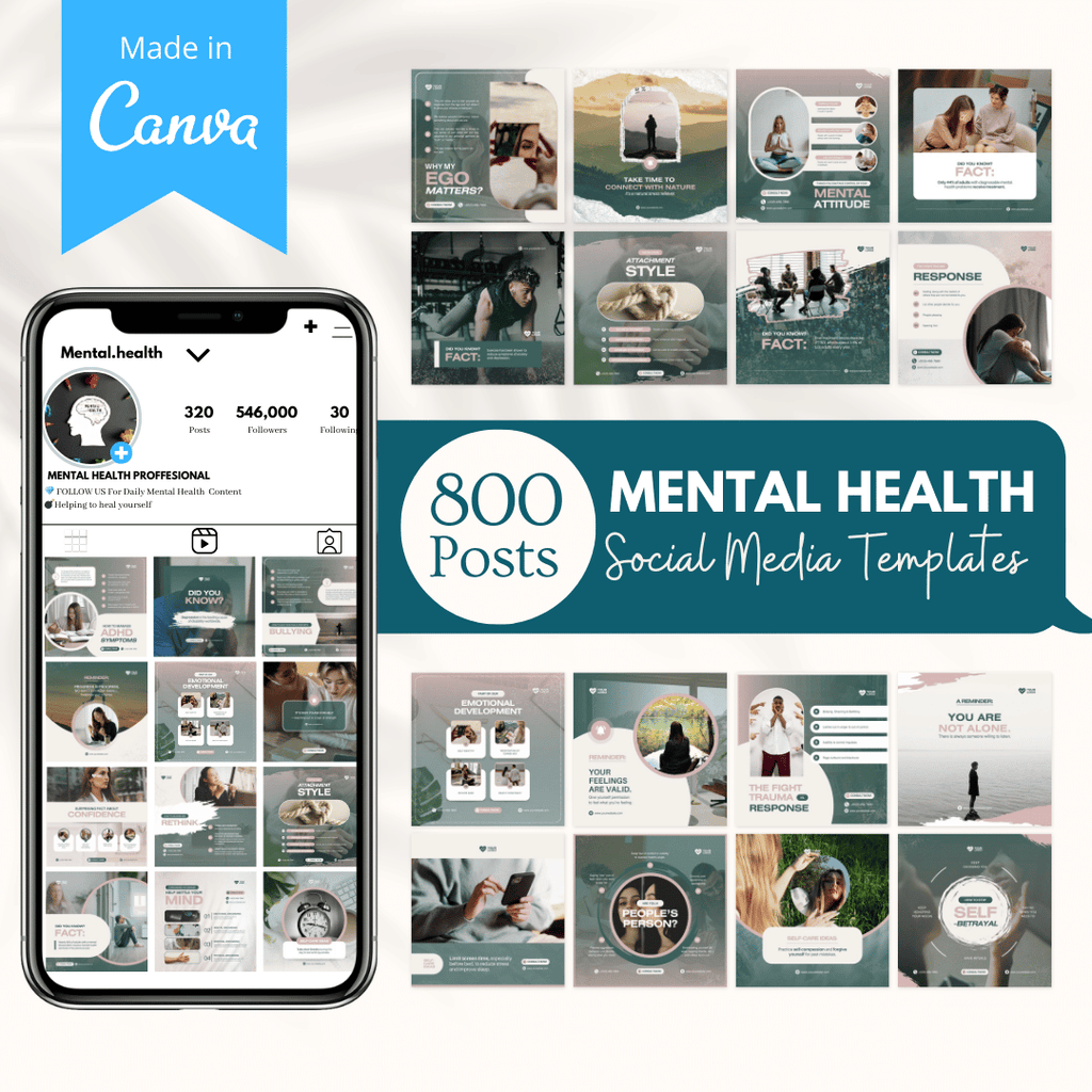 Mental Health Bundle - Social Media Templates