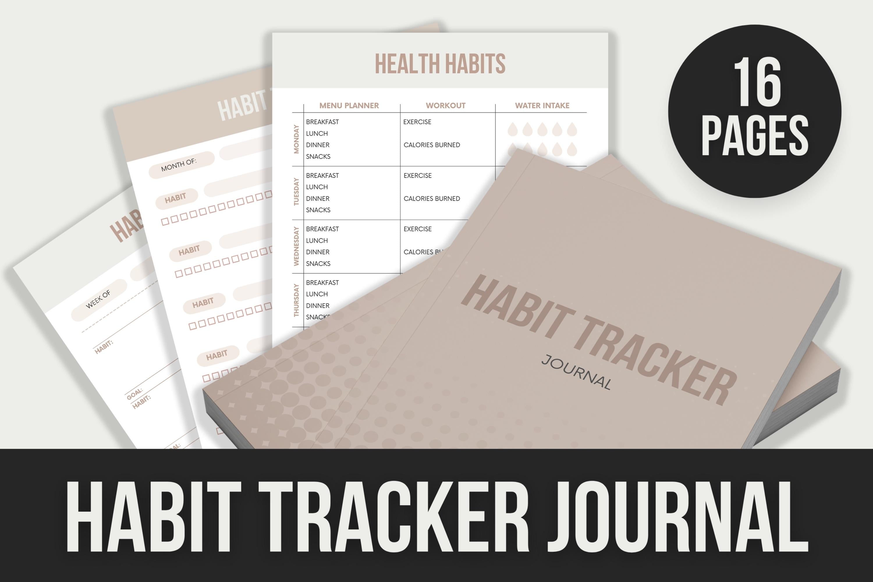 Habit Tracker Journal - 16 Pages