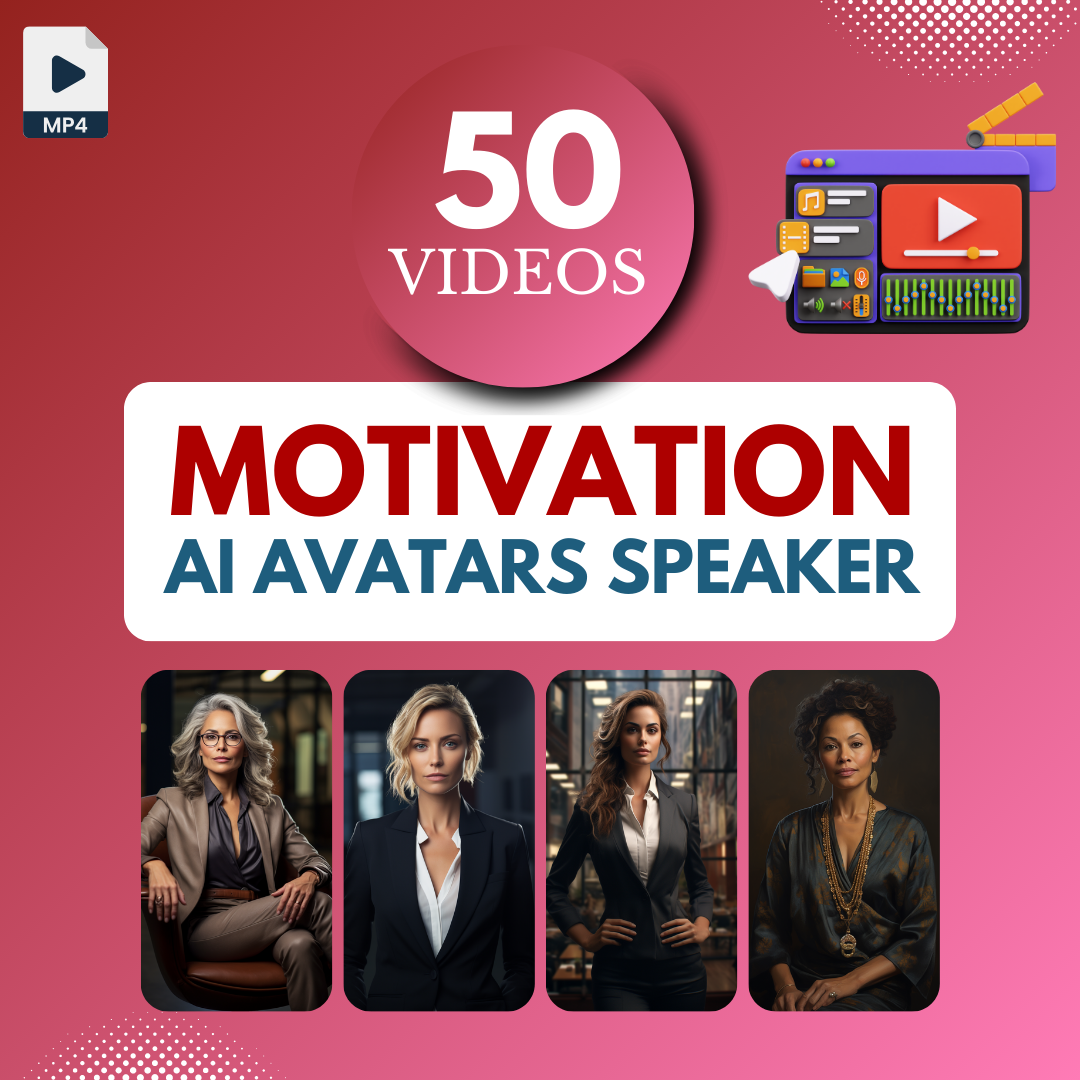 Motivational Video Bundle: 50 AI-generated motivational videos (Female Version)