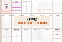 Mind Declutter Planner: 43 Pages