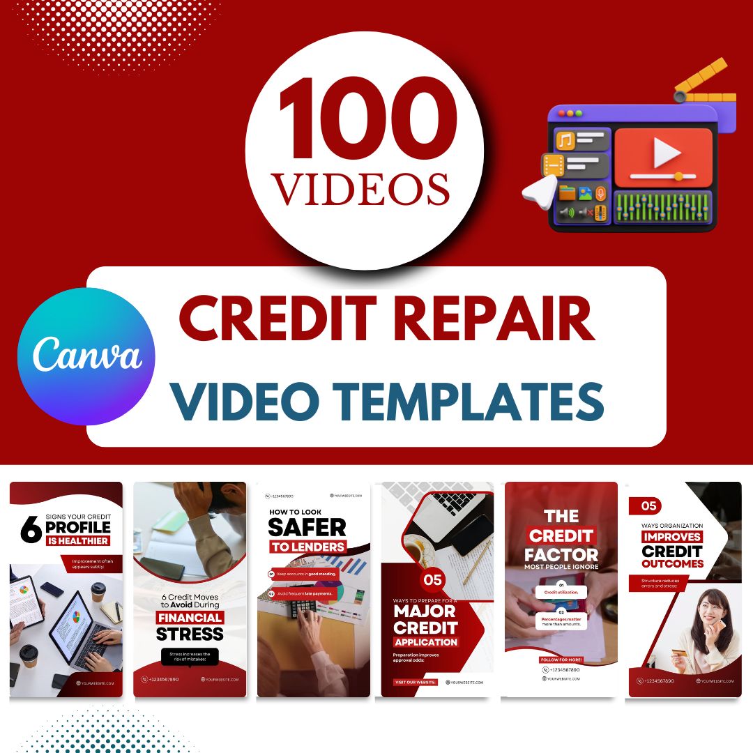 100 Credit Repair Video Templates