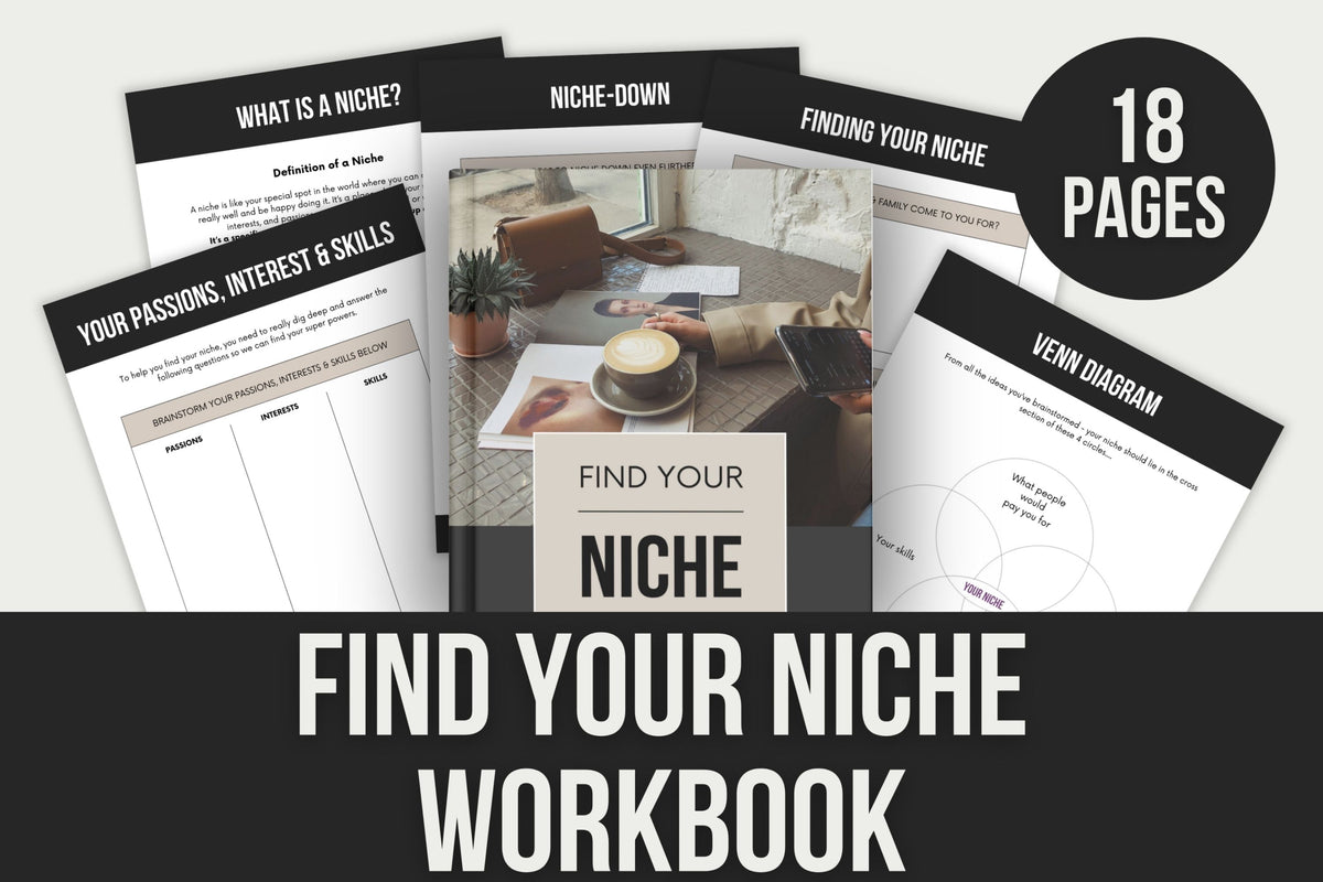 Find Your Niche Mini Workbook - 18 Pages