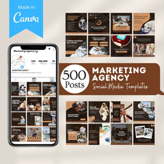 500 Marketing Agency Posts - Social Media Templates