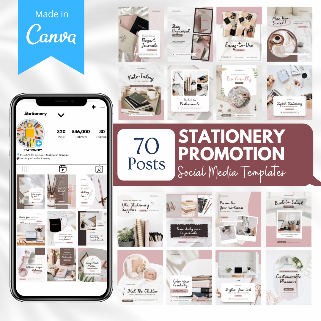 70 Stationery Promotion Canva Templates Viralcontent.design