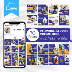 70  Plumbing Service Promotion Canva Templates