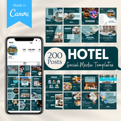 200 Hotel Canva Templates