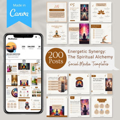 200 Energetic Synergy: The Spiritual Alchemy Posts- Social Media Templates