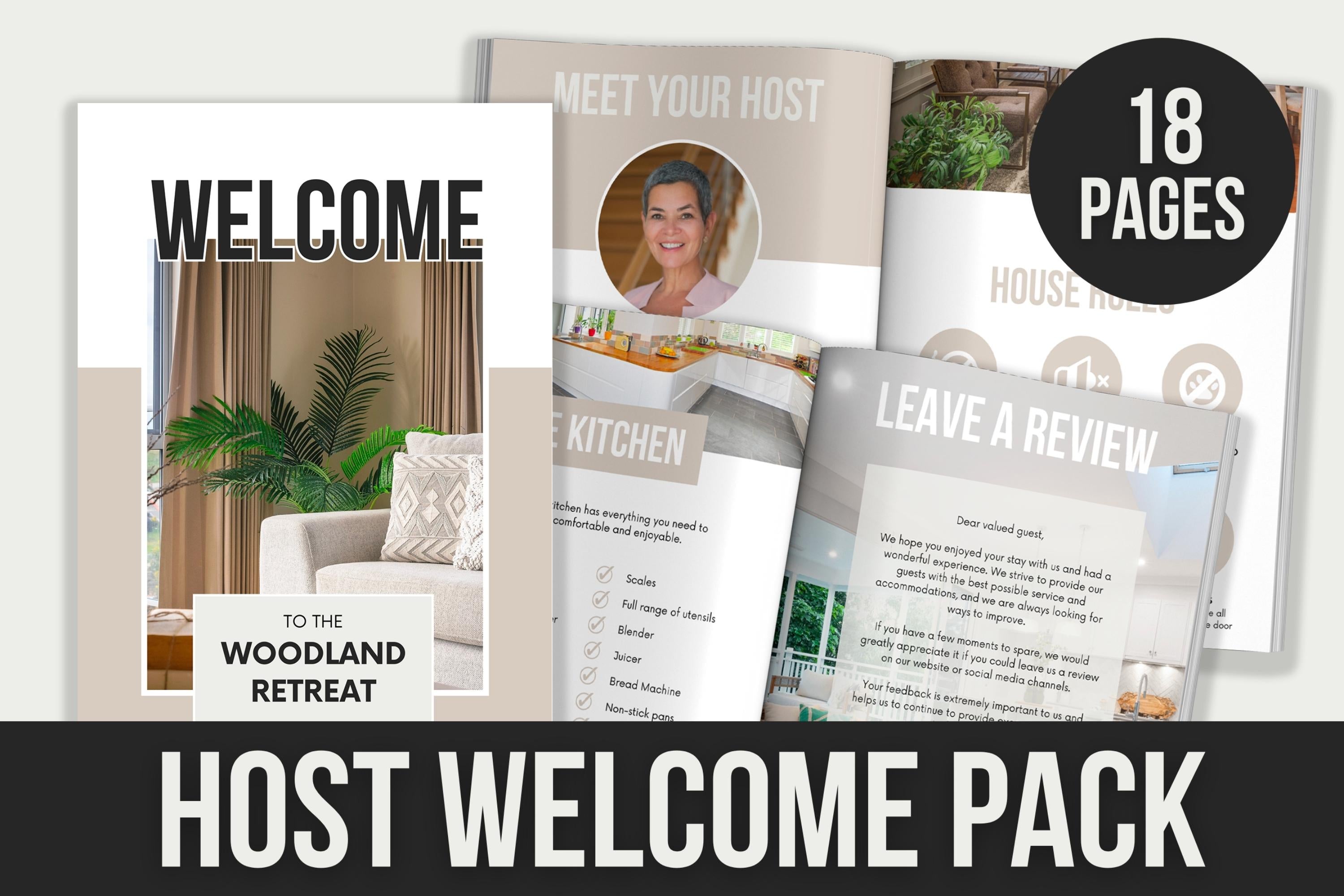 Host Welcome Pack  - 18 Pages