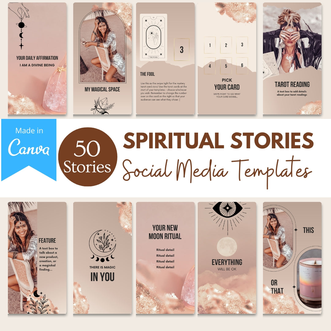 50 Spiritual Stories Canva Templates