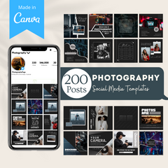 200 Photography Posts - Social Media Canva Templates