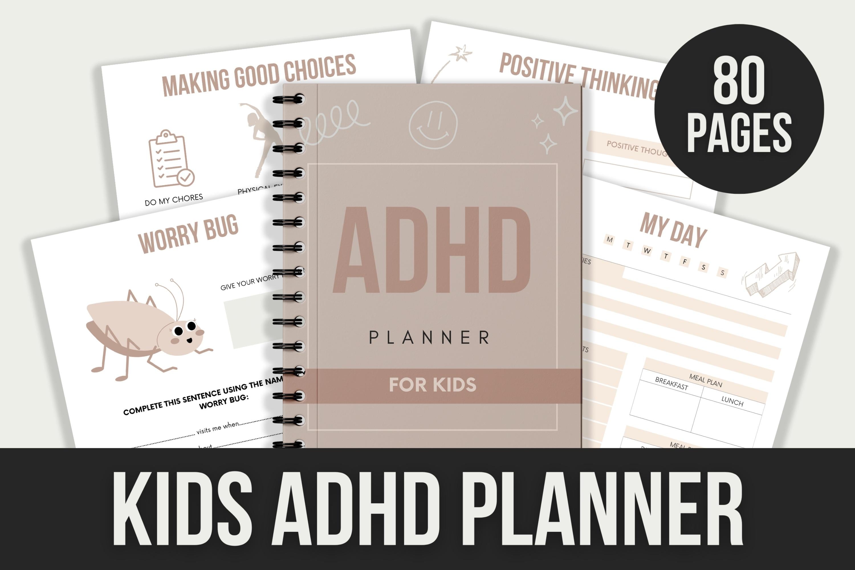 Kids ADHD Planner  - 80 Pages