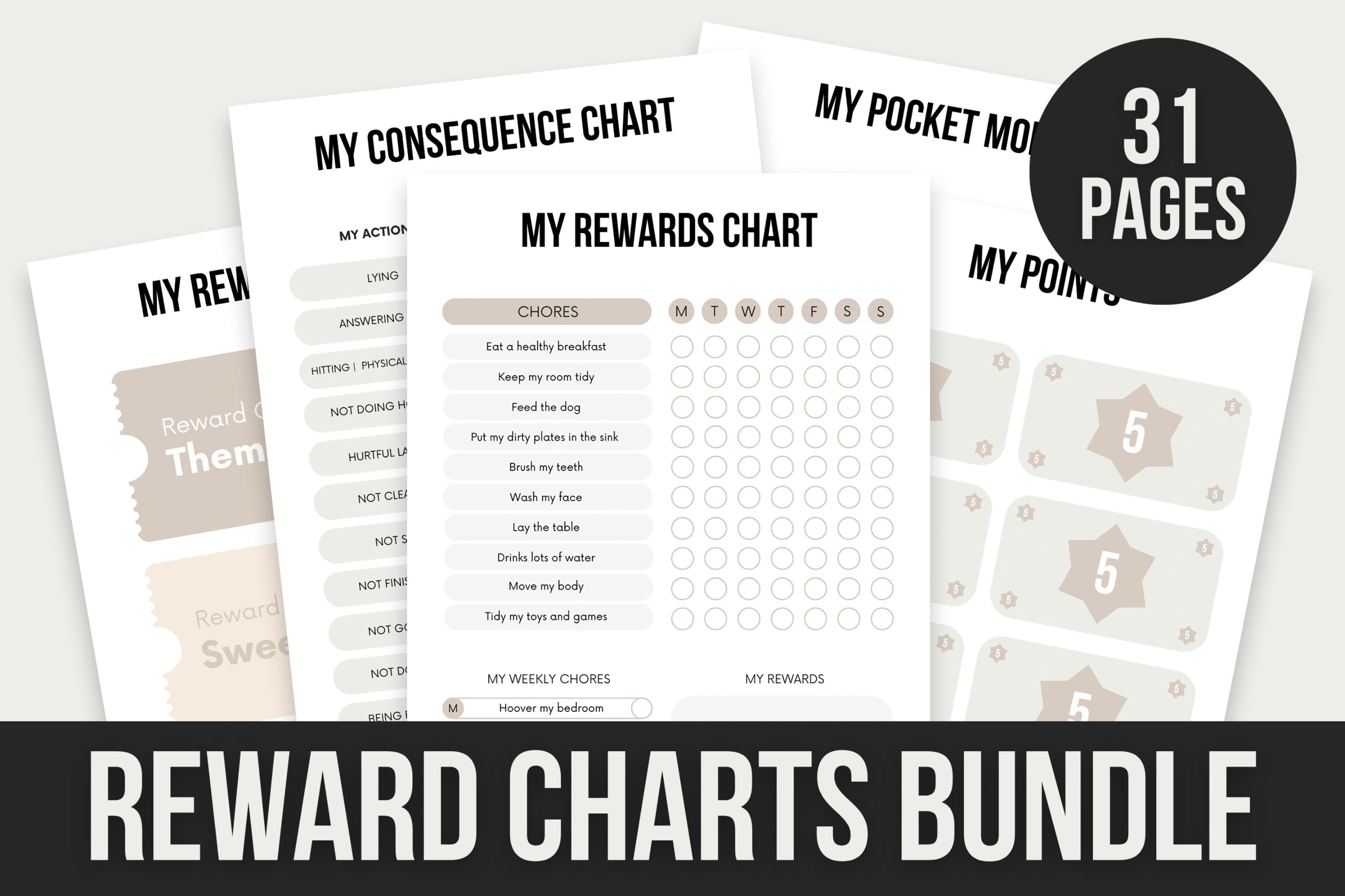 Reward Charts Bundle - 31 Pages