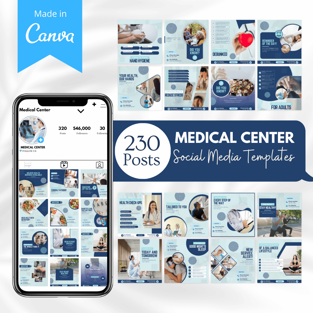 230 Medical Center Canva Templates