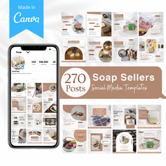 270 Soap Posts - Social Media Canva Templates